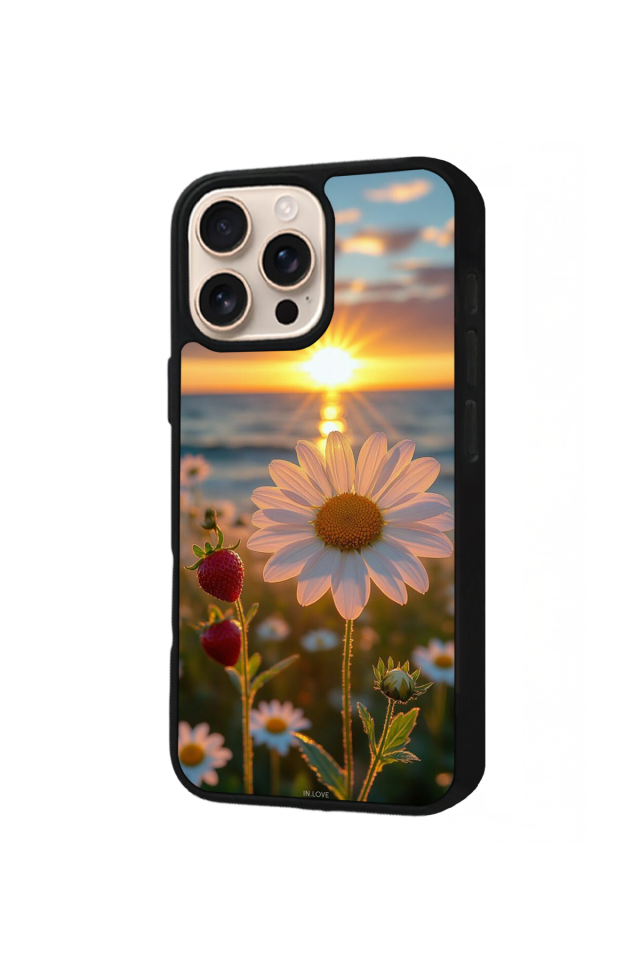 iPhone 16 Pro Uyumlu Cicek Tasarımlı Glossy Premium Kılıf