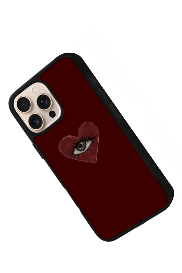iPhone 16 Pro Max Uyumlu Kalp Love Tasarımlı Glossy Premium Kılıf
