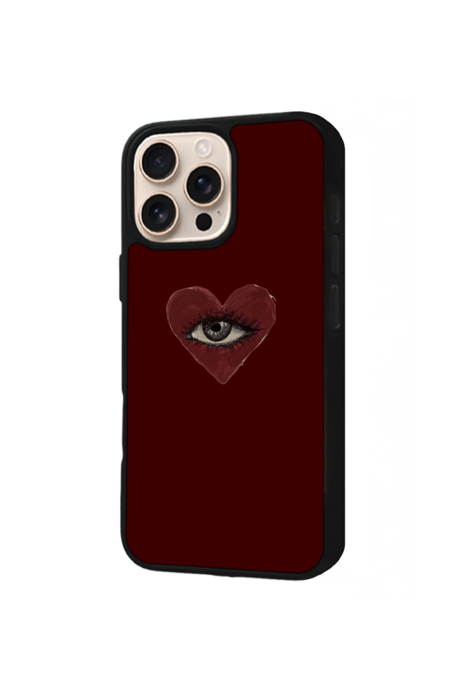 iPhone 16 Pro Max Uyumlu Kalp Love Tasarımlı Glossy Premium Kılıf