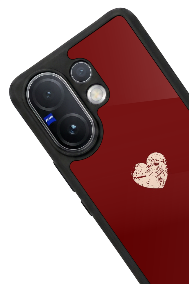 Vivo V60 Uyumlu Kalp Love Tasarımlı Glossy Premium Kılıf