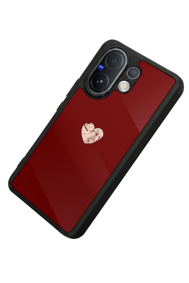 Vivo V60 Uyumlu Kalp Love Tasarımlı Glossy Premium Kılıf