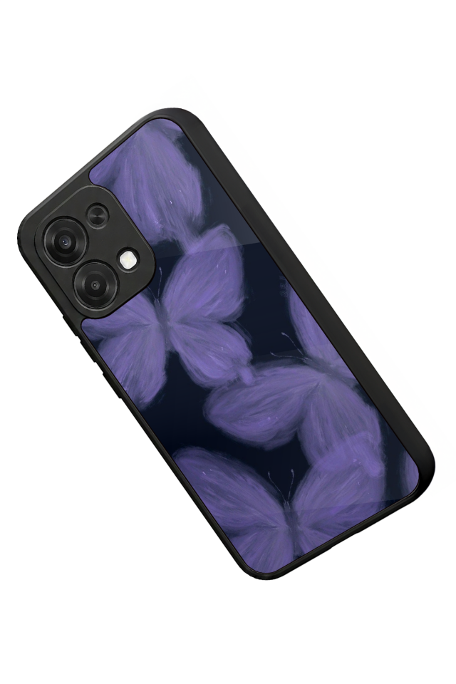 Oppo A6 Pro Uyumlu Kelebek Tasarımlı Glossy Premium Kılıf