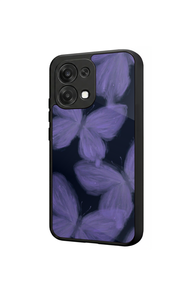 Oppo A6 Pro Uyumlu Kelebek Tasarımlı Glossy Premium Kılıf