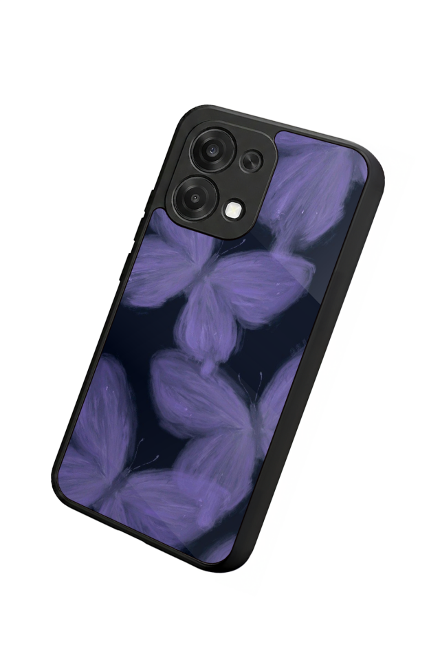 Oppo A6 Pro Uyumlu Kelebek Tasarımlı Glossy Premium Kılıf