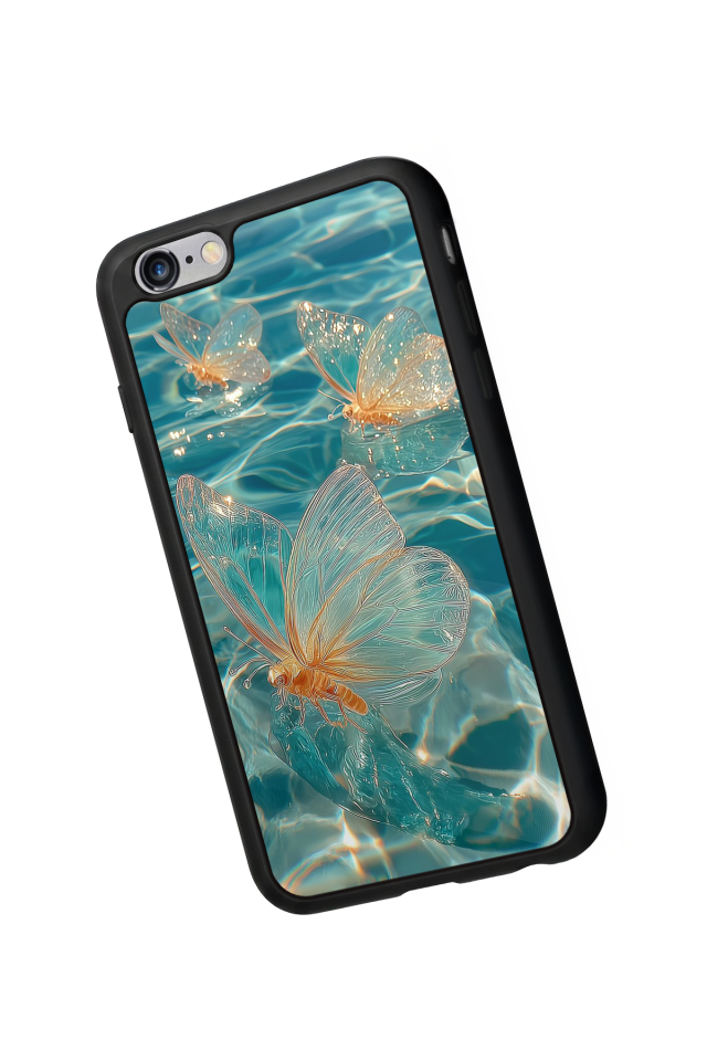 iPhone 6 Plus Uyumlu Kelebek Tasarımlı Glossy Premium Kılıf