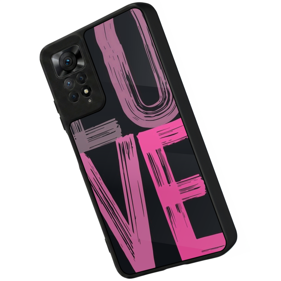 Xiaomi Redmi Note 11 Pro Uyumlu Love Tasarımlı Glossy Premium Kılıf