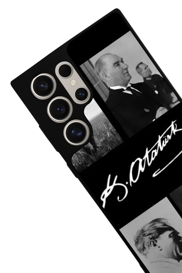 Samsung Galaxy S23 Ultra Uyumlu Mustafa Kemal Ataturk Tasarımlı Glossy Premium Kılıf