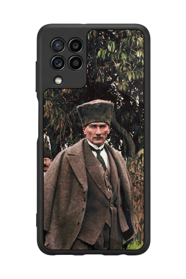 Samsung Galaxy M22 Uyumlu Mustafa Kemal Ataturk Tasarımlı Glossy Premium Kılıf