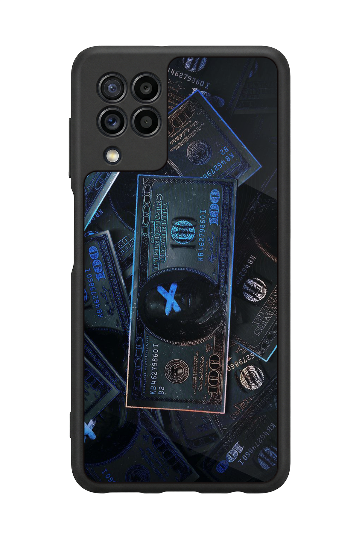 Samsung Galaxy M32 Uyumlu Para Tasarımlı Glossy Premium Kılıf