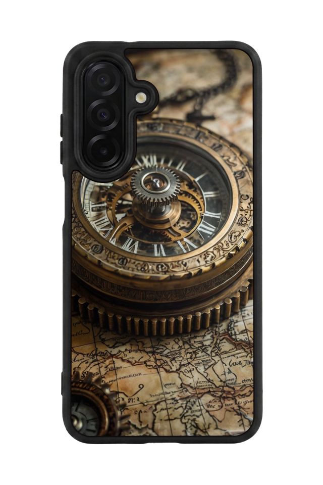 Samsung Galaxy A36 Uyumlu Pusula Tasarımlı Glossy Premium Kılıf