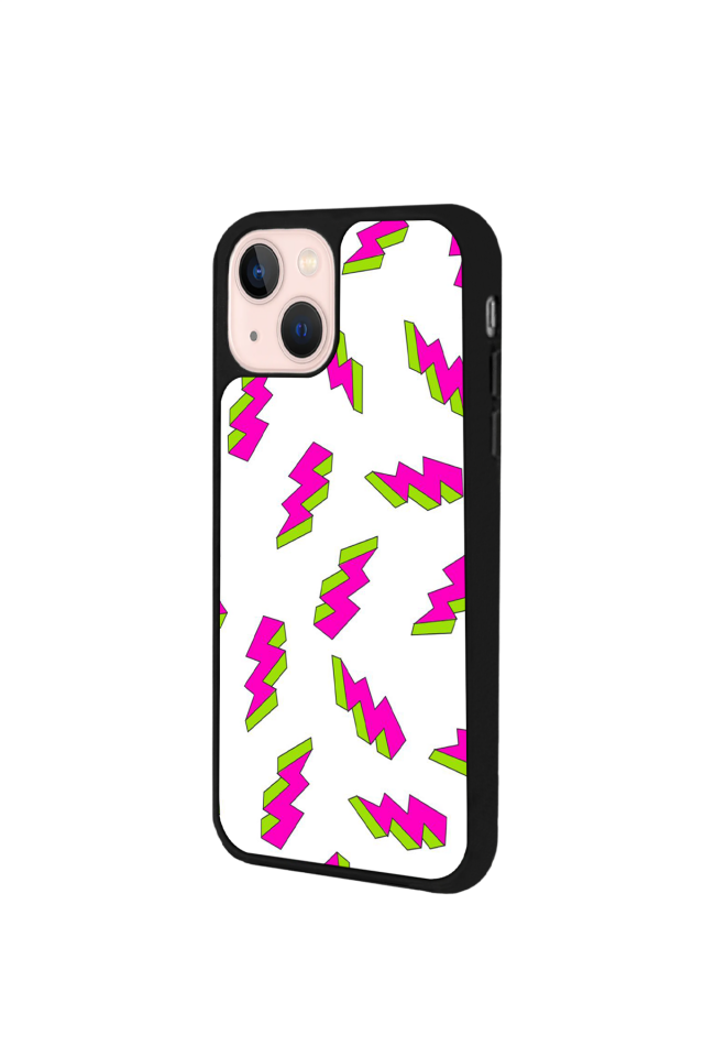 iPhone 15 Plus Uyumlu Simsek Tasarımlı Glossy Premium Kılıf