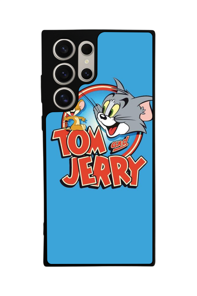 Samsung Galaxy S24 Ultra Uyumlu Tom And Jerry Tasarımlı Glossy Premium Kılıf