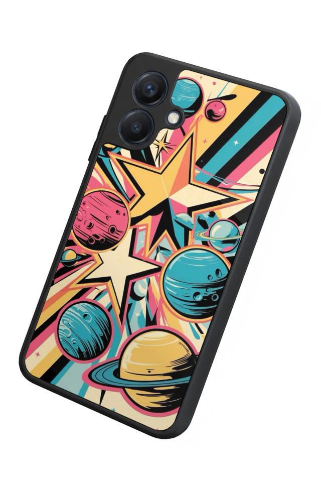 Samsung Galaxy A07 Uyumlu Uzay Tasarımlı Glossy Premium Kılıf
