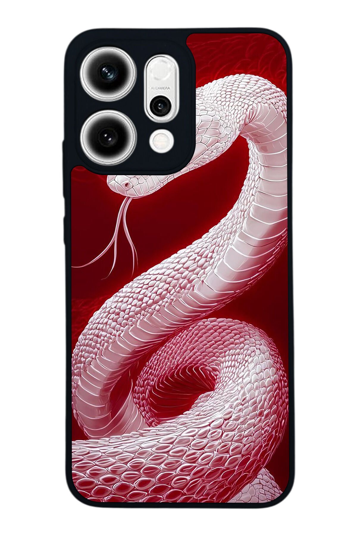 Oppo Reno 14 Uyumlu Yılan Tasarımlı Glossy Premium Kılıf