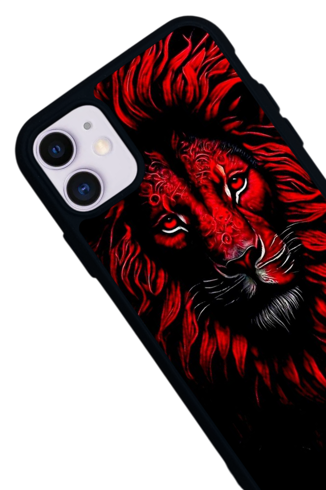 iPhone 11 Uyumlu Aslan Tasarımlı Glossy Premium Kılıf