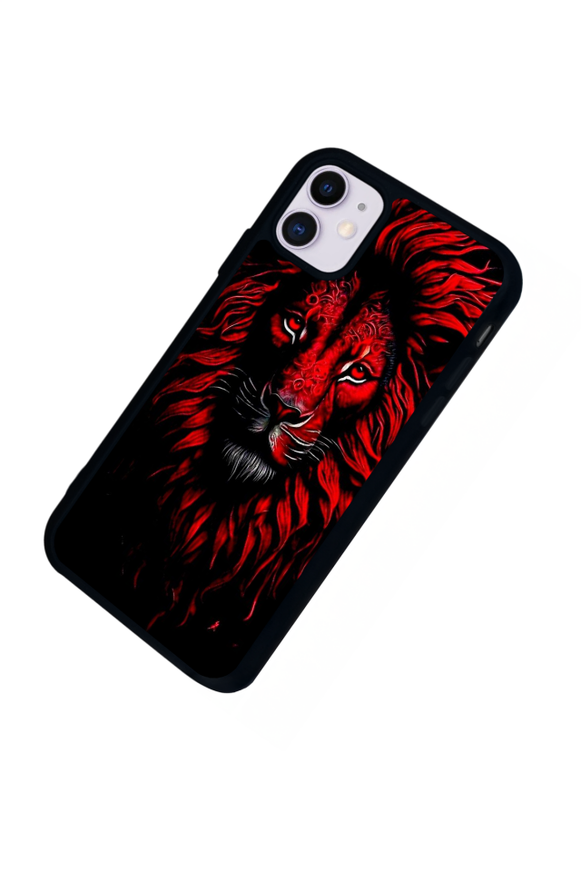 iPhone 11 Uyumlu Aslan Tasarımlı Glossy Premium Kılıf
