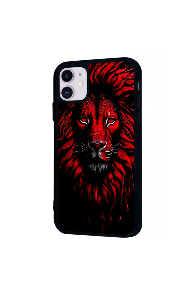 iPhone 11 Uyumlu Aslan Tasarımlı Glossy Premium Kılıf