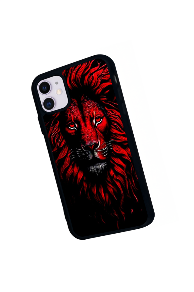 iPhone 11 Uyumlu Aslan Tasarımlı Glossy Premium Kılıf