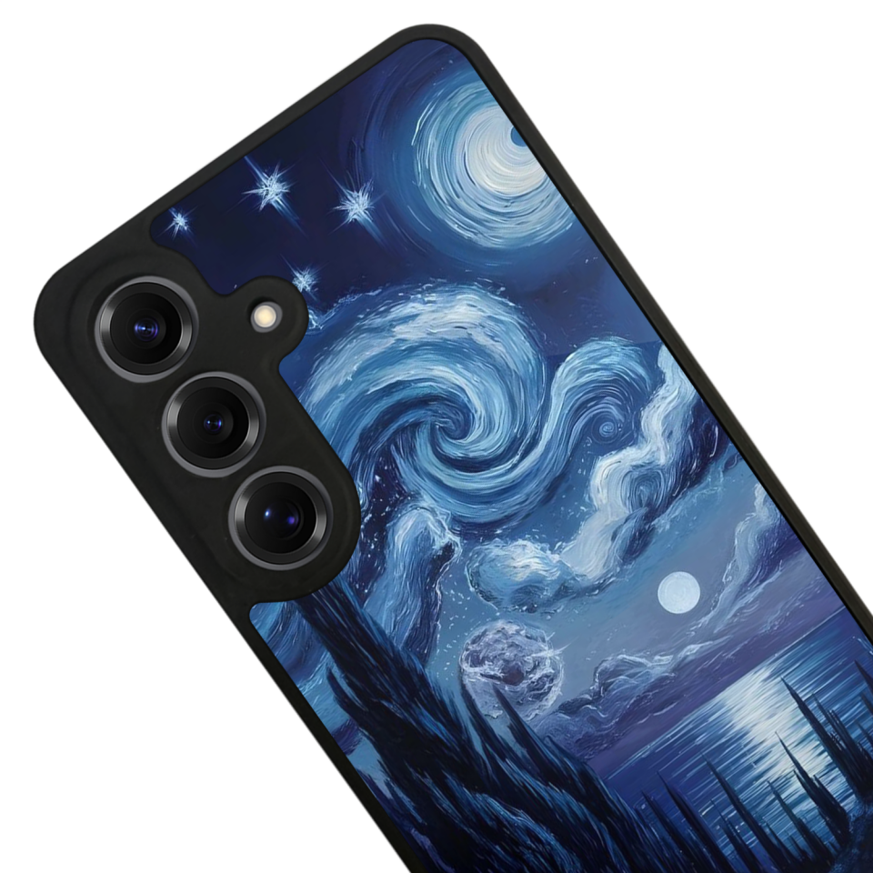 Samsung Galaxy S25 Uyumlu Ay Tasarımlı Glossy Premium Kılıf