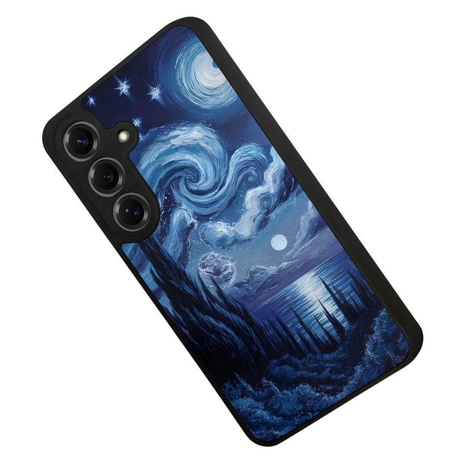 Samsung Galaxy S25 Uyumlu Ay Tasarımlı Glossy Premium Kılıf