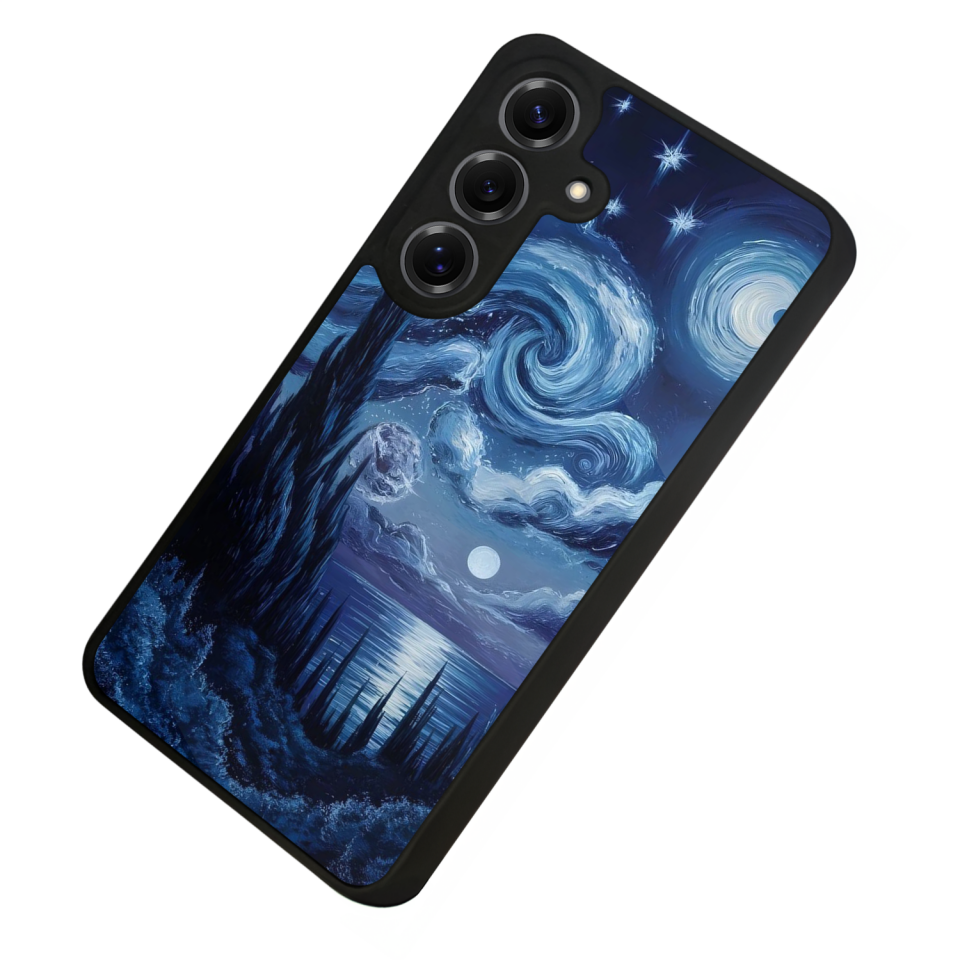 Samsung Galaxy S25 Uyumlu Ay Tasarımlı Glossy Premium Kılıf
