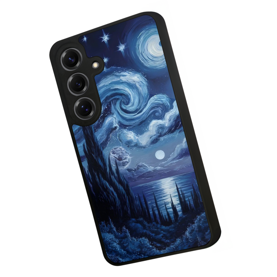 Samsung Galaxy S25 Uyumlu Ay Tasarımlı Glossy Premium Kılıf