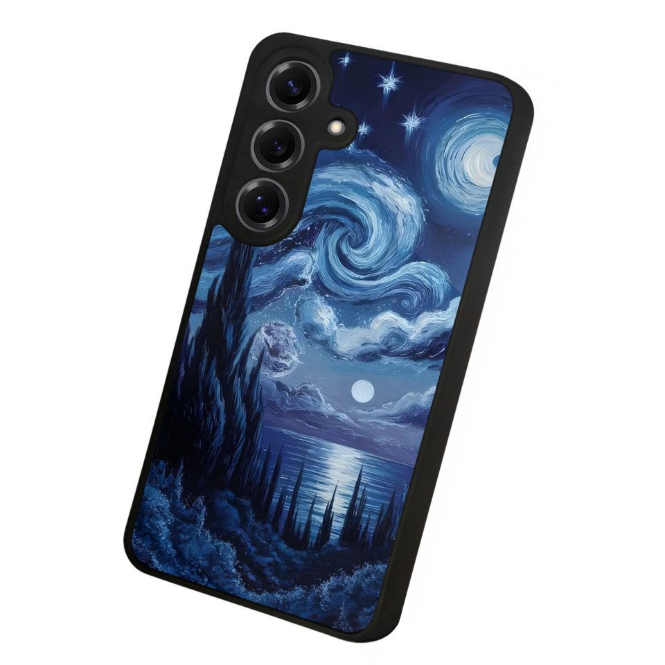 Samsung Galaxy S25 Uyumlu Ay Tasarımlı Glossy Premium Kılıf