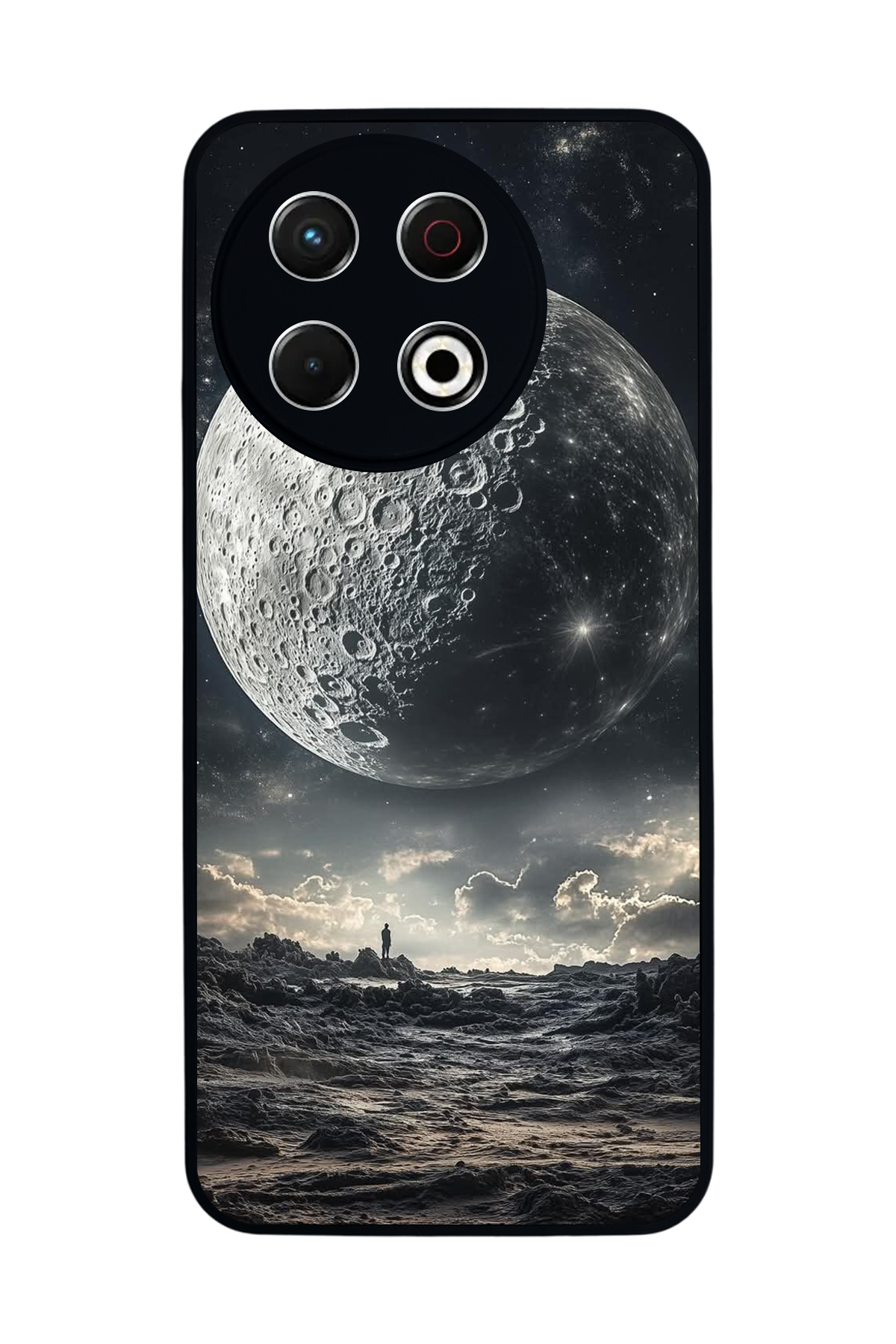 Tecno Spark 30 Pro Uyumlu Ay Tasarımlı Glossy Premium Kılıf