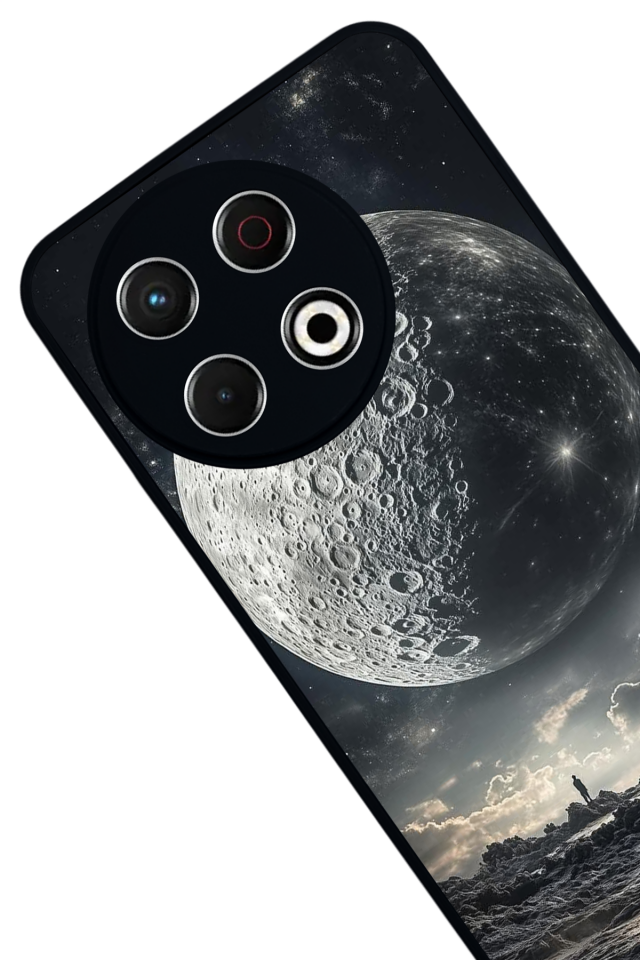 Tecno Spark 30 Pro Uyumlu Ay Tasarımlı Glossy Premium Kılıf