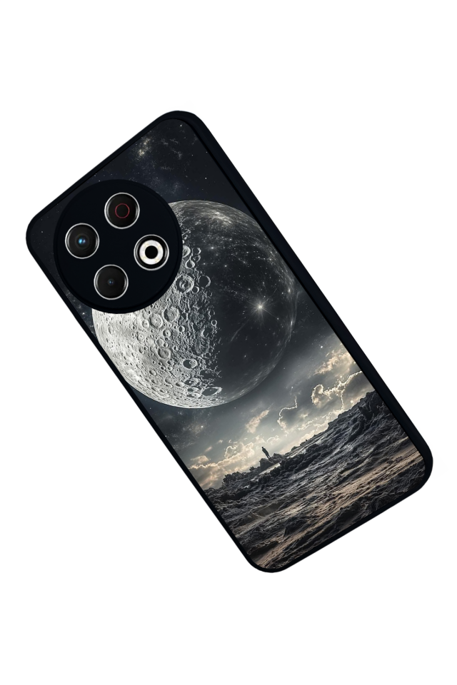 Tecno Spark 30 Pro Uyumlu Ay Tasarımlı Glossy Premium Kılıf