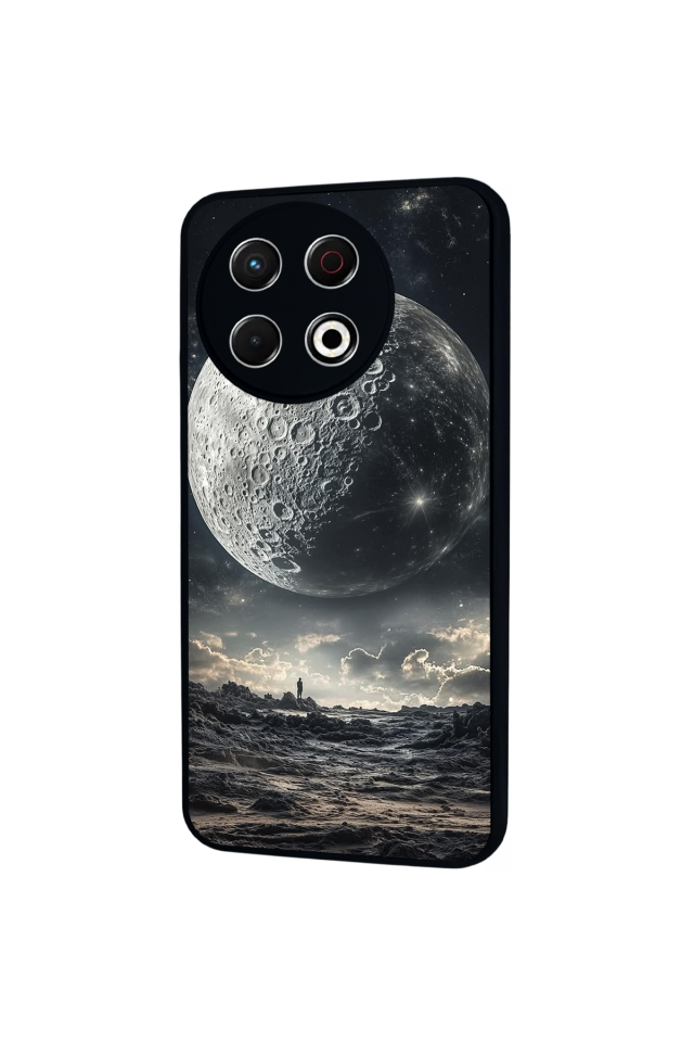 Tecno Spark 30 Pro Uyumlu Ay Tasarımlı Glossy Premium Kılıf