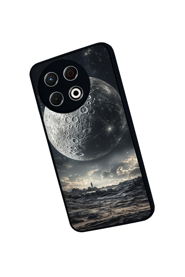 Tecno Spark 30 Pro Uyumlu Ay Tasarımlı Glossy Premium Kılıf