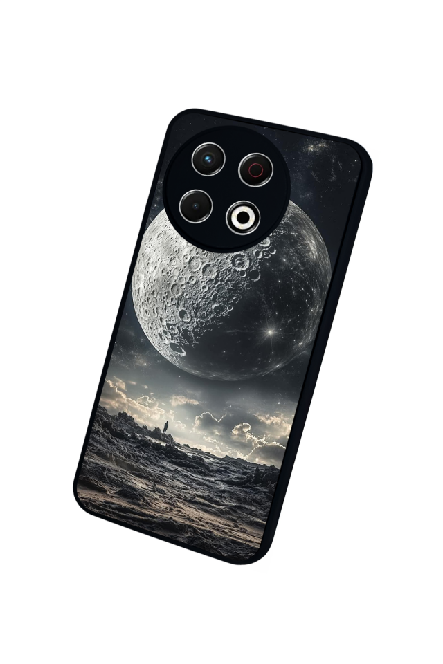 Tecno Spark 30 Pro Uyumlu Ay Tasarımlı Glossy Premium Kılıf