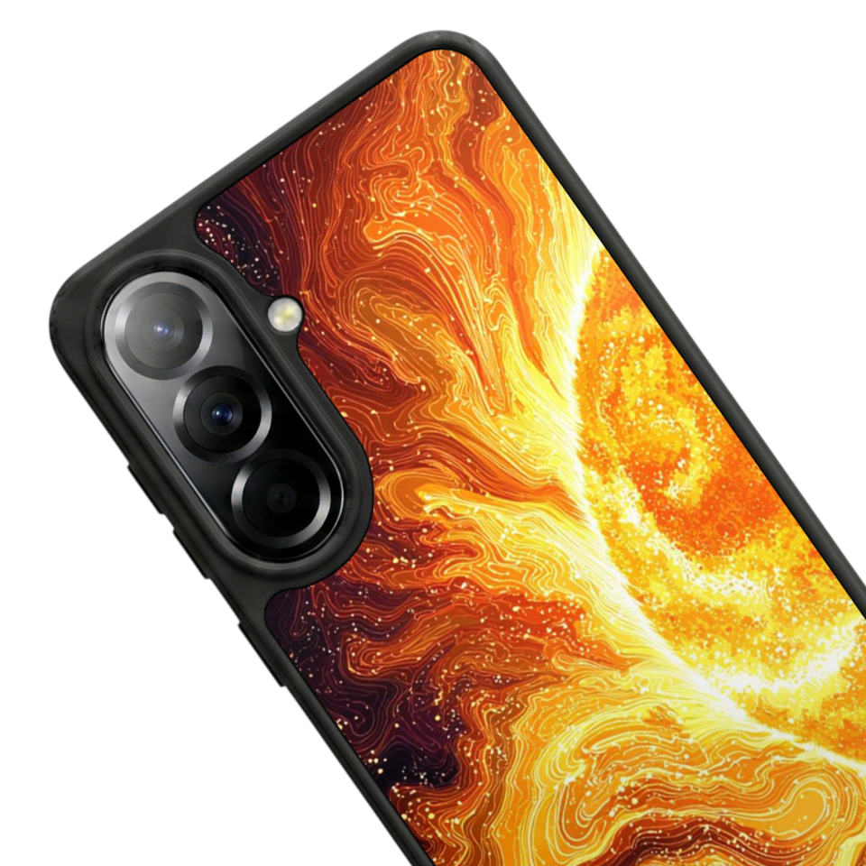 Samsung Galaxy A37 Uyumlu Güneş Tasarımlı Glossy Premium Kılıf