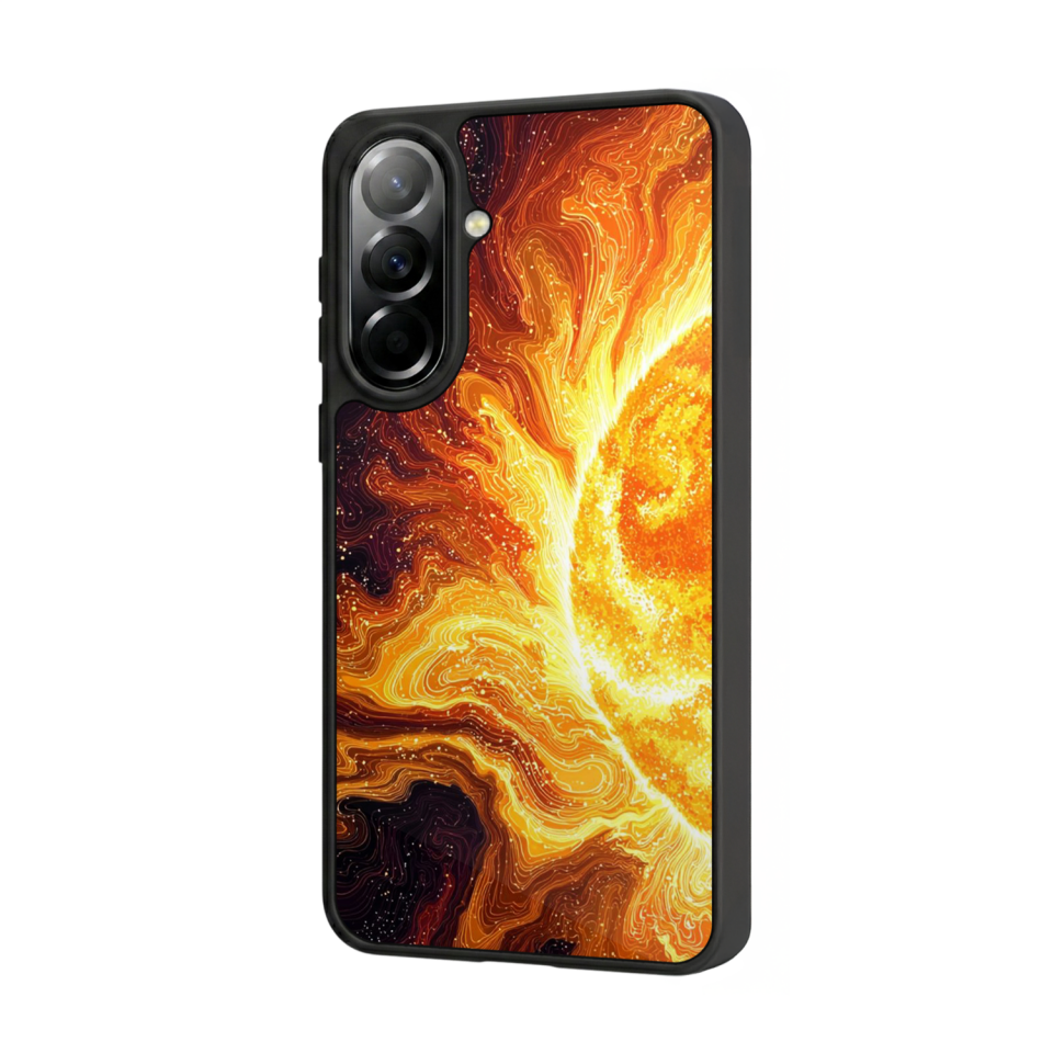 Samsung Galaxy A37 Uyumlu Güneş Tasarımlı Glossy Premium Kılıf