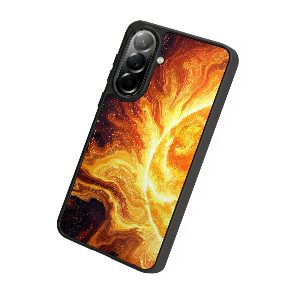 Samsung Galaxy A37 Uyumlu Güneş Tasarımlı Glossy Premium Kılıf