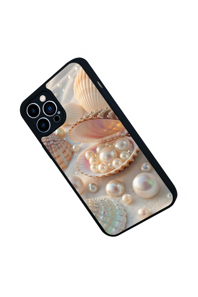 iPhone 13 Pro Max Uyumlu  İnci Tasarımlı Glossy Premium Kılıf