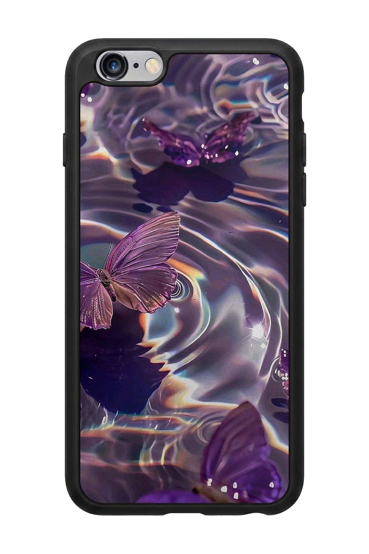 iPhone 6 Plus Uyumlu Kelebek Tasarımlı Glossy Premium Kılıf