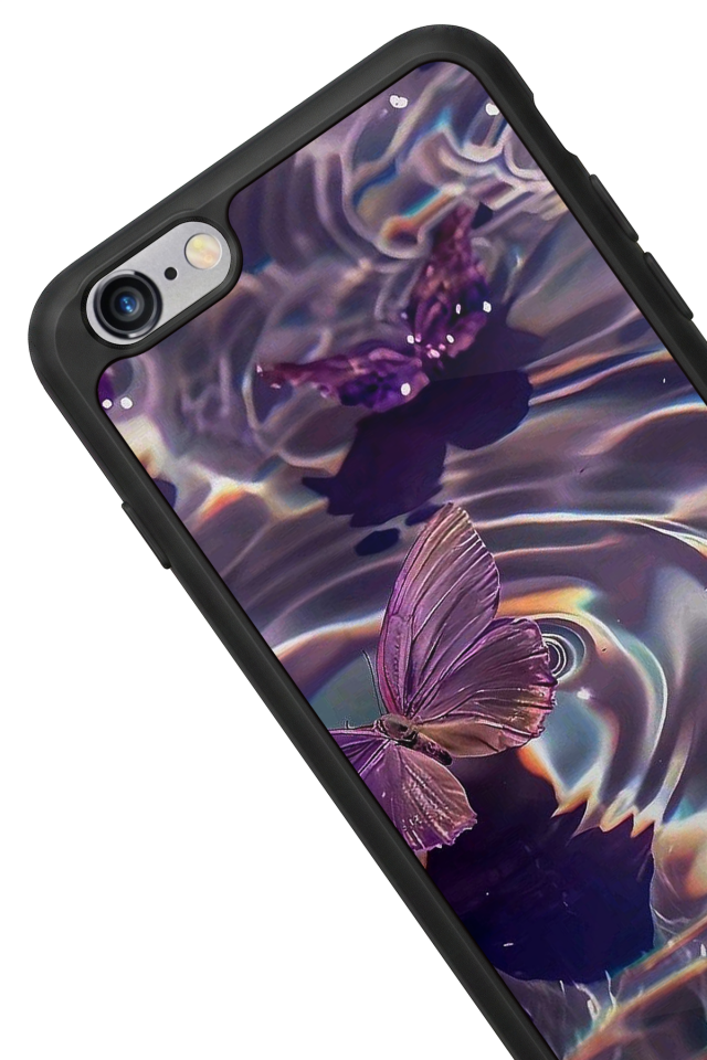 iPhone 6 Plus Uyumlu Kelebek Tasarımlı Glossy Premium Kılıf