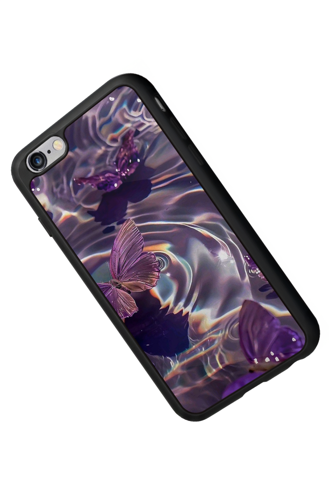 iPhone 6 Plus Uyumlu Kelebek Tasarımlı Glossy Premium Kılıf
