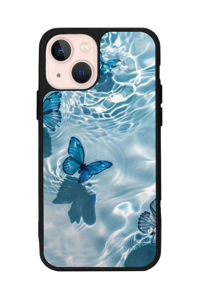 iPhone 13 Mini Uyumlu Kelebek Tasarımlı Glossy Premium Kılıf