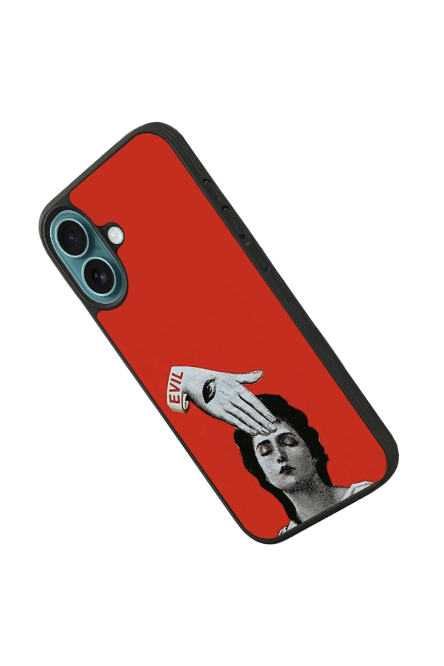 iPhone 16 Uyumlu Kirmizi Tasarımlı Glossy Premium Kılıf