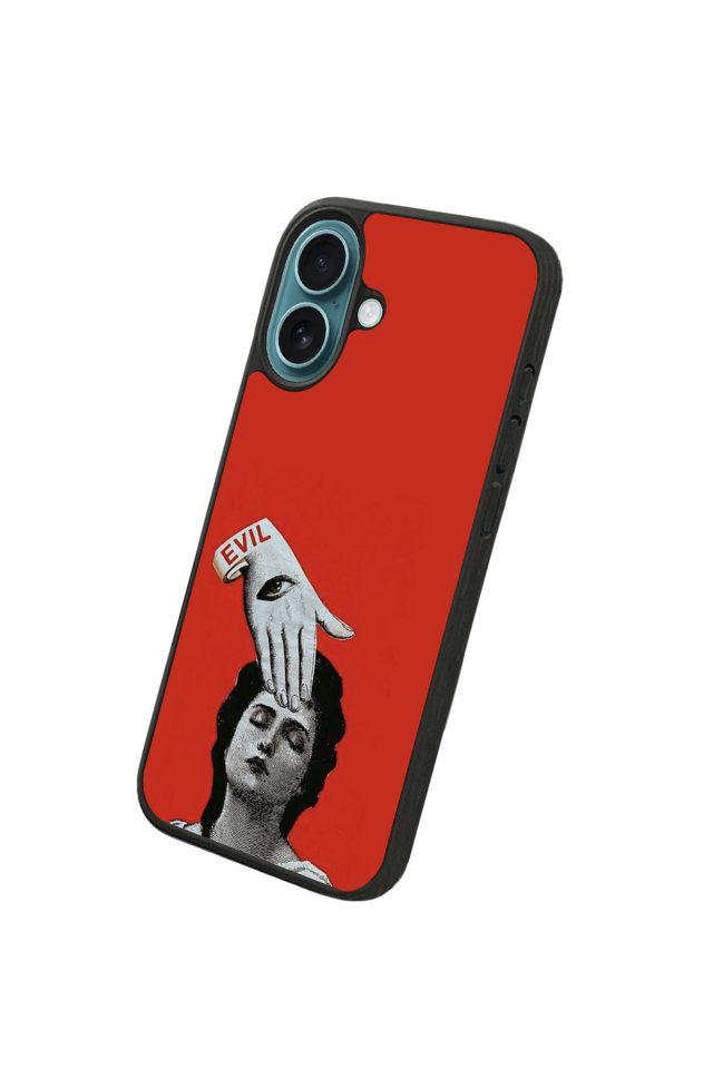 iPhone 16 Uyumlu Kirmizi Tasarımlı Glossy Premium Kılıf