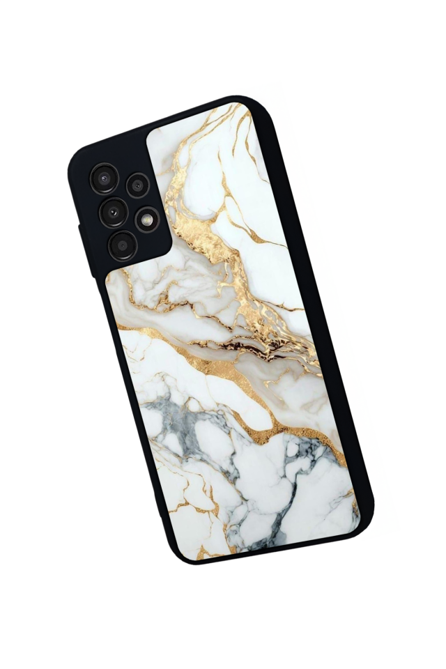Samsung Galaxy A23 Uyumlu Mermer Marble Tasarımlı Glossy Premium Kılıf