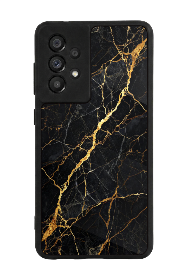 Samsung Galaxy A73 Uyumlu Mermer Marble Tasarımlı Glossy Premium Kılıf