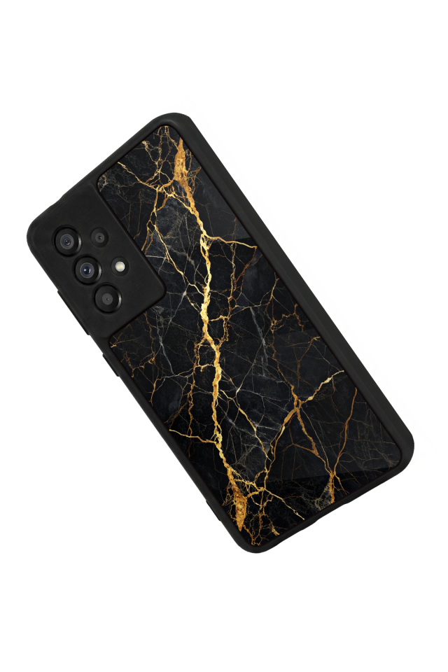 Samsung Galaxy A73 Uyumlu Mermer Marble Tasarımlı Glossy Premium Kılıf