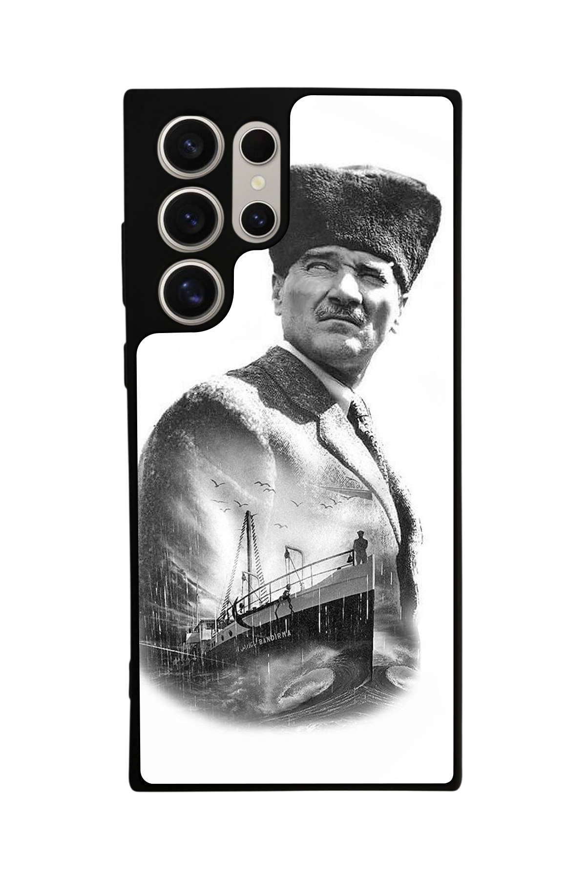 Samsung Galaxy S23 Ultra Uyumlu Mustafa Kemal Ataturk Tasarımlı Glossy Premium Kılıf