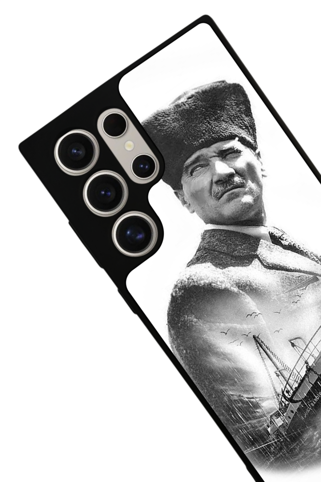 Samsung Galaxy S23 Ultra Uyumlu Mustafa Kemal Ataturk Tasarımlı Glossy Premium Kılıf