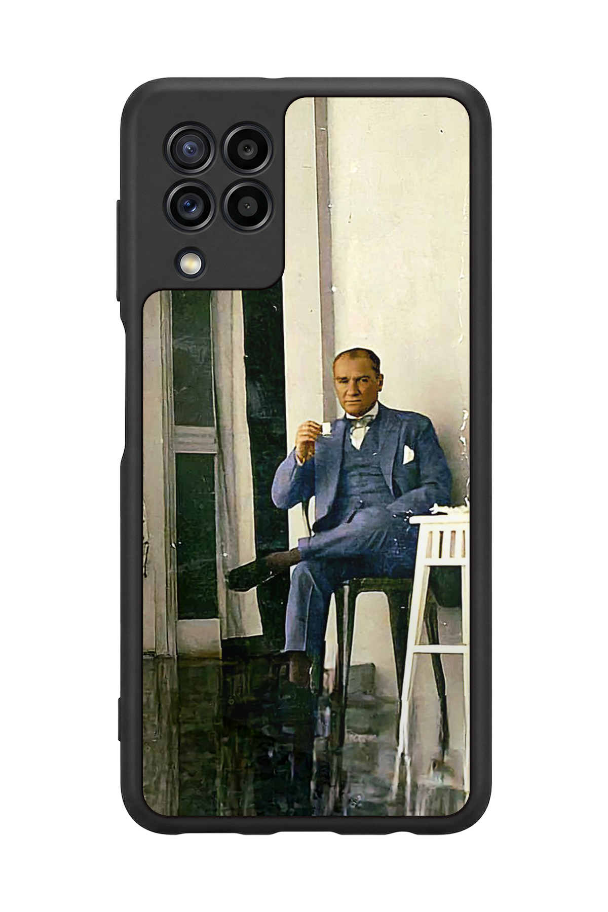 Samsung Galaxy M22 Uyumlu Mustafa Kemal Ataturk Tasarımlı Glossy Premium Kılıf
