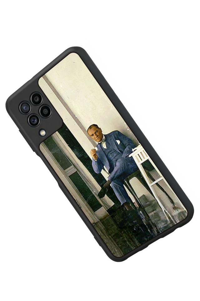Samsung Galaxy M22 Uyumlu Mustafa Kemal Ataturk Tasarımlı Glossy Premium Kılıf
